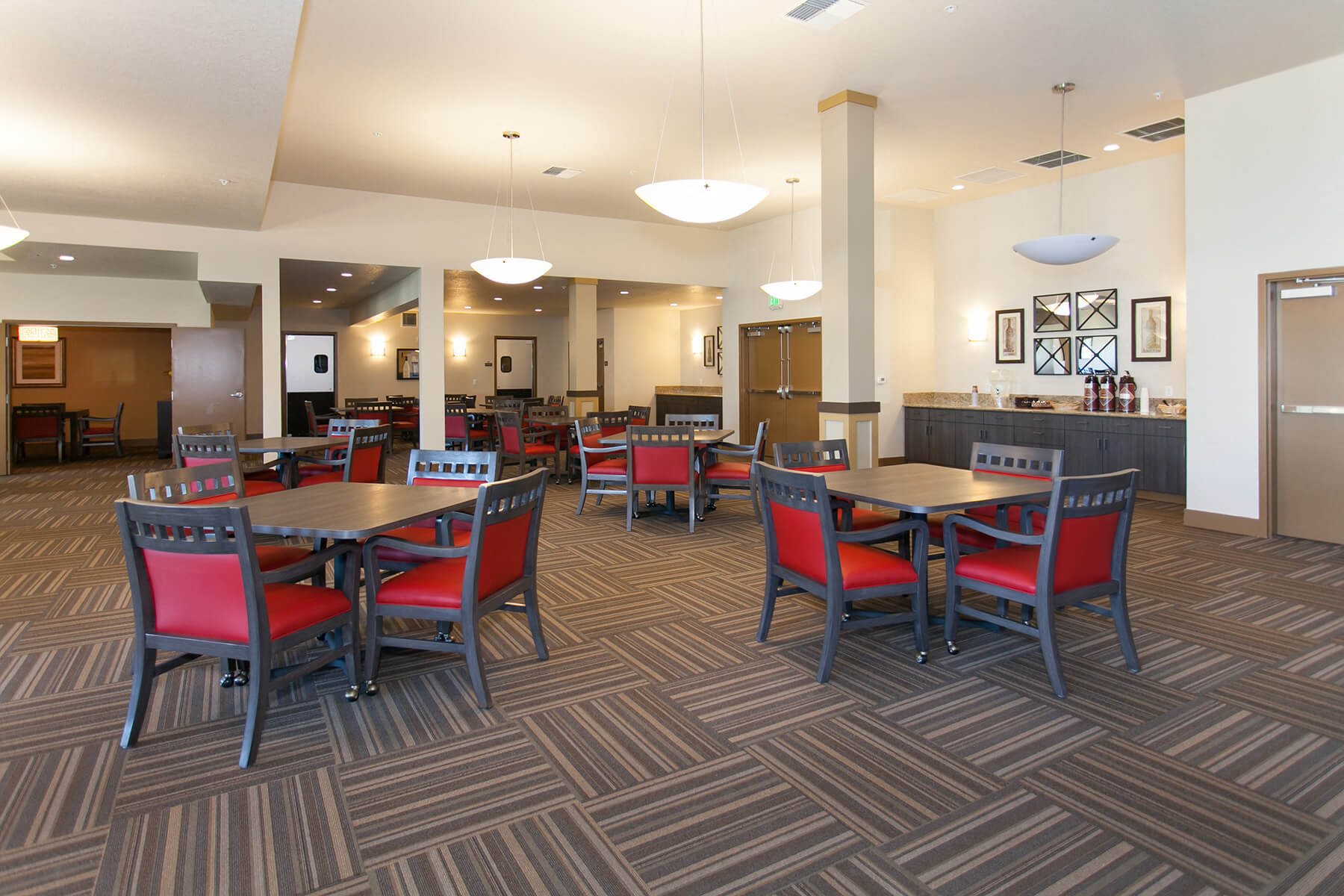 Dining Hall at The Lodge at Morgan Hills Apartments in Morgan Hill CA
